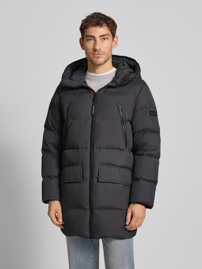 Marc O'Polo Regular Fit Daunenmantel mit Kapuze Anthrazit 4