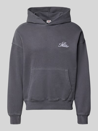 Levi's® Bluza z kapturem o kroju relaxed fit z czystej bawełny model 'TWO HORSE' Antracytowy 2