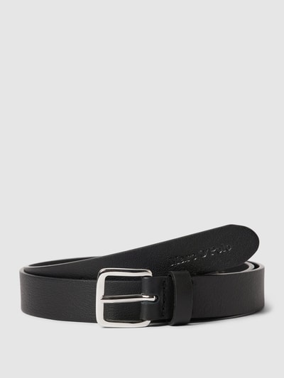 Marc O'Polo Leren riem met labeldetail Zwart - 1