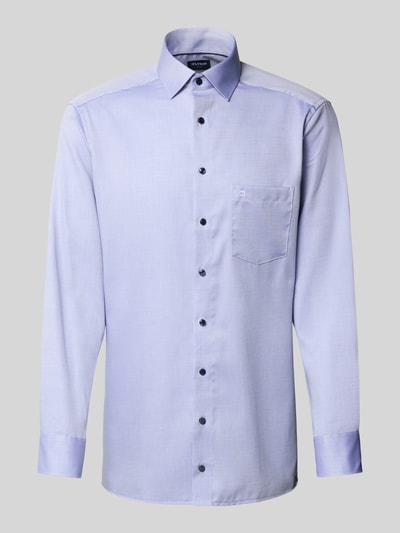 OLYMP Regular fit zakelijk overhemd van puur katoen Lila - 2