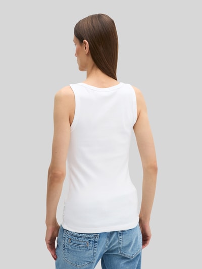 Marc O'Polo Top o kroju slim fit z mieszanka bawełny Biały 5