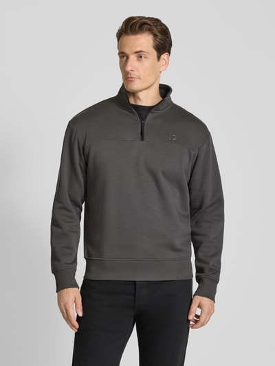 Tom Tailor Denim Regular Fit Sweatshirt aus Baumwoll-Mix Anthrazit 4