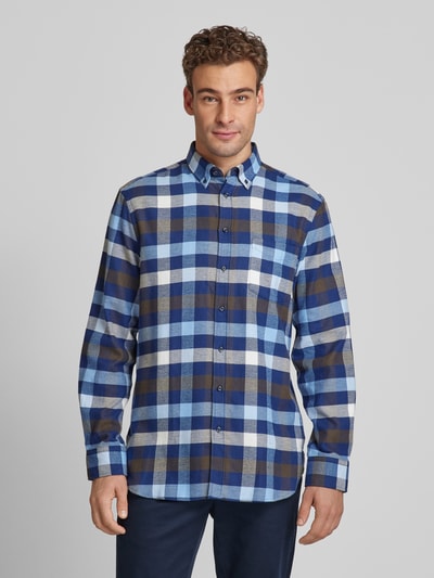 Christian Berg Men Koszula casualowa o kroju regular fit z kołnierzykiem typu button down Granatowy 4