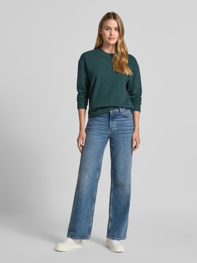 s.Oliver RED LABEL Regular fit pullover van katoenmix Donkergroen - 1