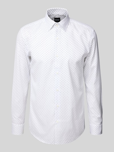 BOSS Koszula o kroju slim fit z mieszanki bawełny Biały 2