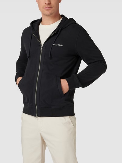 Marc O'Polo Sweatjacke mit Kapuze Modell 'Sweatjacket' Schwarz 4
