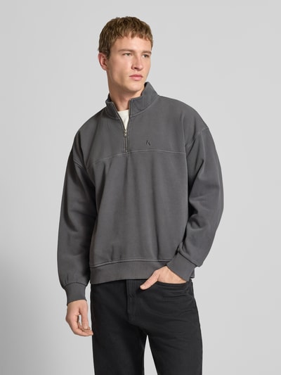 Levi's® Relaxed Fit Sweatshirt aus reiner Baumwolle Modell 'MARINA' Dunkelgrau 4