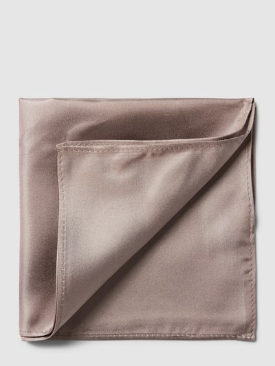 MONTI Einstecktuch aus Seide in quadratischer Form Taupe 1