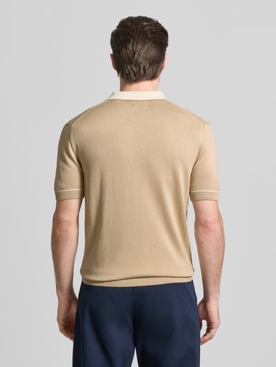 GANT Slim Fit Poloshirt mit Logo-Stitching Beige 5