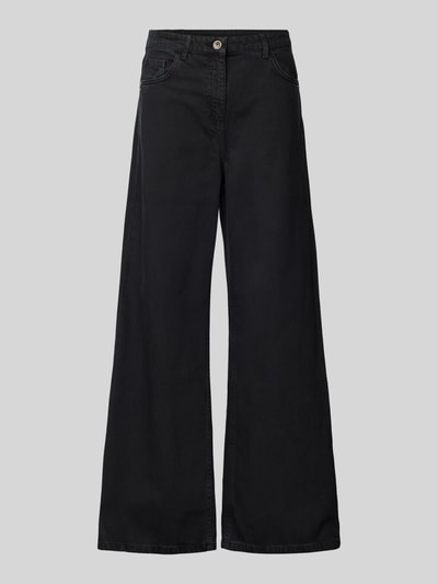 Patrizia Pepe Wide leg jeans in 5-pocketmodel Zwart - 2