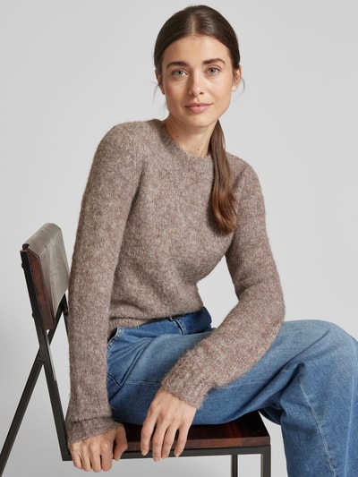 Vero Moda Pullover mit Rundhalsausschnitt Taupe 3