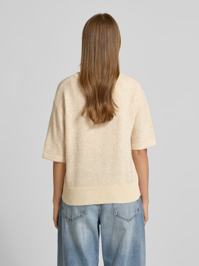 OPUS Strickshirt mit Rundhalsausschnitt Modell 'Pami' Sand 5