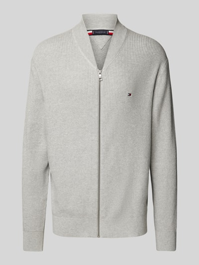 Tommy Hilfiger Regular fit gebreid jack met ritssluiting Lichtgrijs - 2