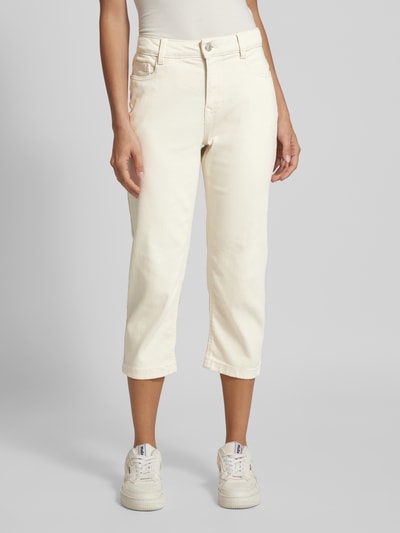 Fransa Spodnie capri o kroju regular fit z 5 kieszeniami model ‘Luxe’ Złamany biały 4
