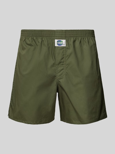 Deal Boxershort met labelpatch Olijfgroen - 1