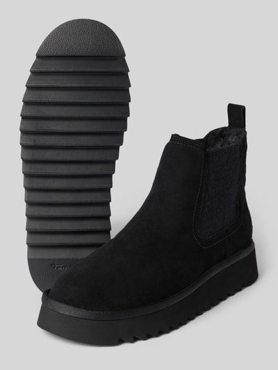 Tamaris Boots aus Rindsnappa mit Profilsohle Black 4