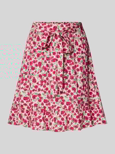 ICHI Minirok met strikceintuur, model 'AYA' Felroze - 2