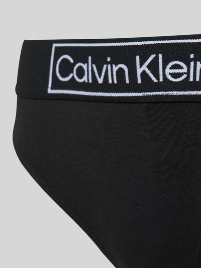 Calvin Klein Underwear Stringi z elastycznym pasem z logo Czarny 2