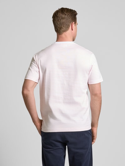 Lacoste T-shirt met labelstitching Lichtroze - 5