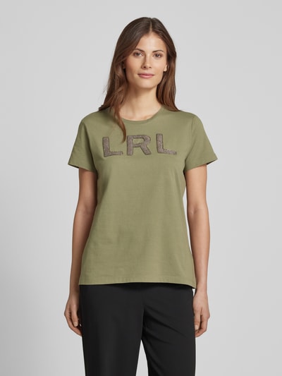 Lauren Ralph Lauren T-Shirt mit Label-Detail Modell 'KATLIN' Oliv 4