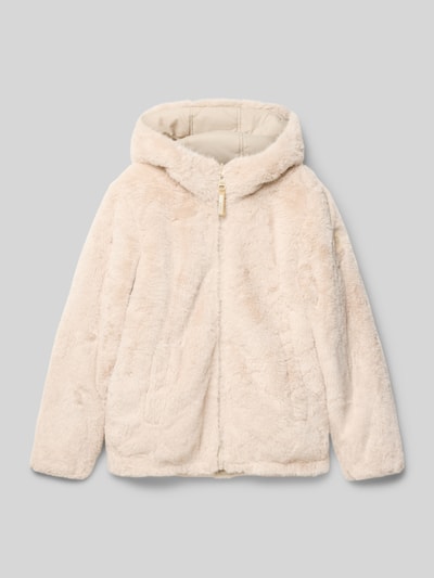 Garcia Regular Fit Winterjacke mit Kunstfellbesatz Ecru 1