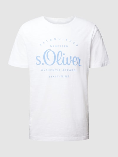 s.Oliver RED LABEL T-Shirt mit Label-Print Weiss 2