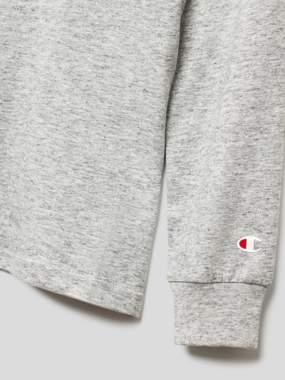 CHAMPION Longsleeve mit Label-Print Mittelgrau Melange 2