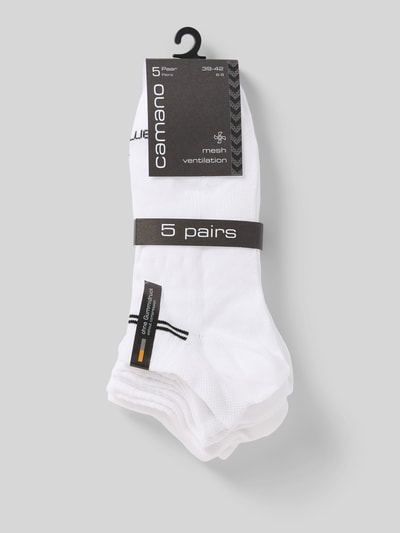 camano Sneakersocken im 5er-Pack mit Logo-Detail Weiss 3