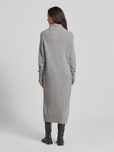 Fynch-Hatton Strickkleid mit Rollkragen Hellgrau Melange 5