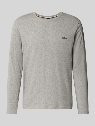 BOSS Regular Fit Langarmshirt aus Baumwoll-Mix Modell 'MIX&MATCH' Mittelgrau 2