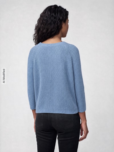 Weekend Max Mara Regular Fit Pullover mit Mohair-Anteil Modell 'XENO' Hellblau 5
