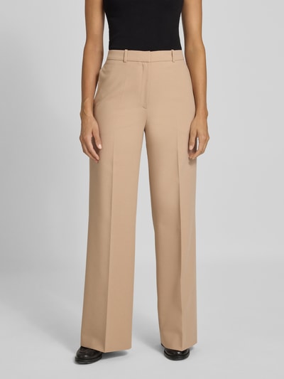 HUGO Regular Fit Weite Hose mit Viskose-Anteil Modell 'HASMINA' Sand 4