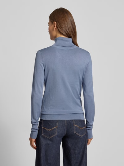 Jake*s Collection Regular Fit Rollkragenpullover in Strick-Optik Rauchblau 5