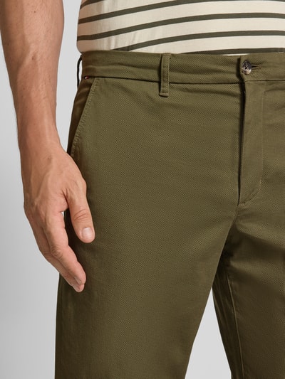 Tommy Hilfiger Straight fit chino van katoenmix Olijfgroen - 3