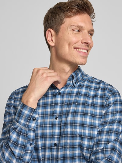 OLYMP Level Five Casual fit vrijetijdsoverhemd met button-downkraag Blauw - 3