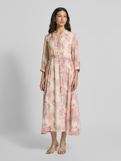 More & More Midikleid mit Tunikakragen und kurzer Knopfleiste Altrosa 4