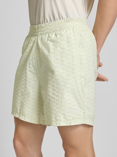 BLKVIS Korte regular fit broek met labelstitching Lichtgroen - 3