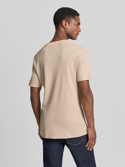 s.Oliver RED LABEL regular fit T-shirt van katoenmix Beige - 5