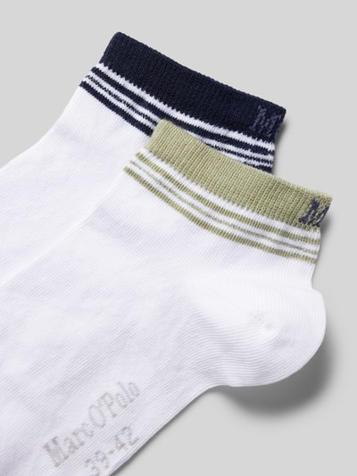 Marc O'Polo Socken mit Label-Schriftzug Modell 'Cara' im 2er-Pack Weiss 2