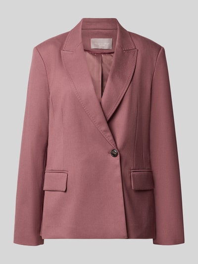Produktfoto, Oversized Blazer mit Viskose-Anteil von Christian Berg Woman Selection in Altrosé mit Knopfverschluss, Reverskragen und Taschen, elastischer Material-Mix
