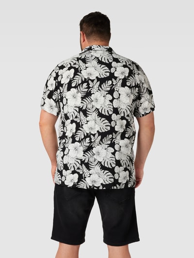 Jack & Jones Plus PLUS SIZE vrijetijdsoverhemd met all-over motief Zwart - 5