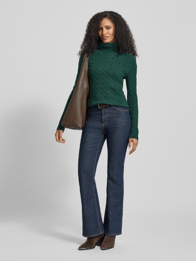 Polo Ralph Lauren Strickpullover mit Label-Stitching Gruen 1