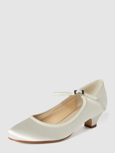 Rainbow Club Pumps aus Satin Offwhite 1