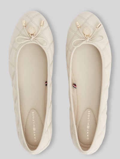 Tommy Hilfiger Ballerina van echt leer Ecru - 4