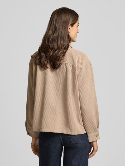 Tom Tailor Denim Boxy Fit Cord-Bluse mit Brusttasche Beige 5