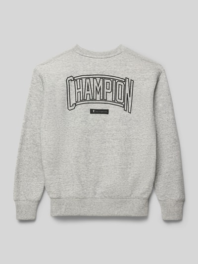 Champion Regular Fit Poloshirt mit V-Ausschnitt Mittelgrau Melange 3