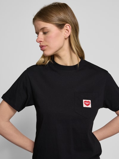 Carhartt Work In Progress T-Shirt aus reiner Bio-Baumwolle mit Label-Patch Black 3