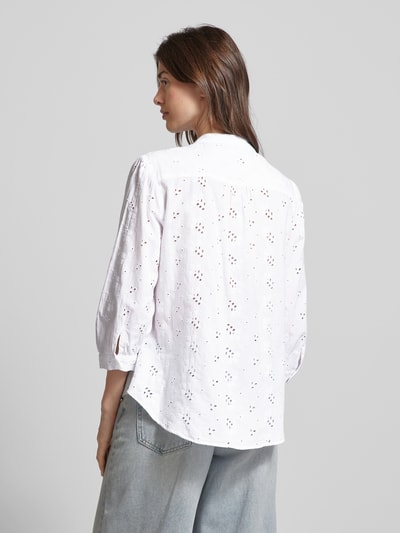 Brax Blouse met broderie anglaise, model 'Velia' Wit - 5
