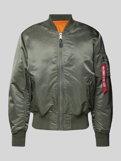 Alpha Industries Bomberjacke mit Stehkragen Oliv 1