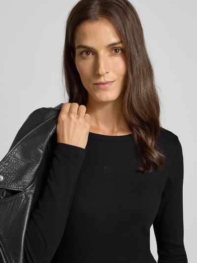 s.Oliver RED LABEL Slim fit shirt met lange mouwen in riblook  - 3